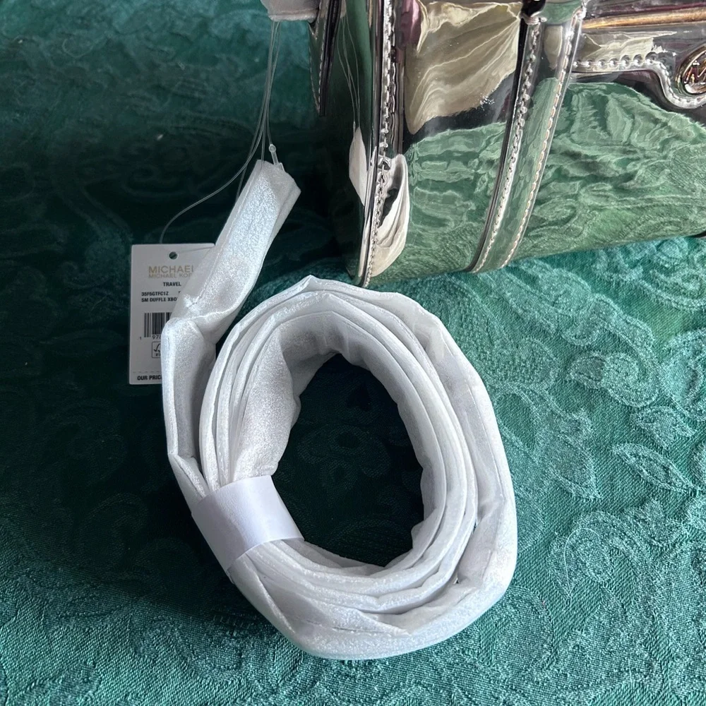 Metallic Gold MICHAEL KORS Small Duffle Crossbody/ Pale Gold - Picture 5 of 9